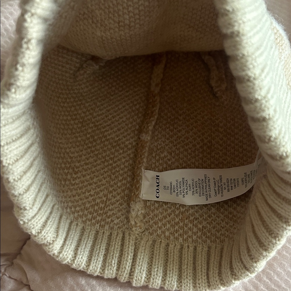 Coach Beige Knit Hat - Picture 10 of 11